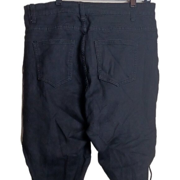 SHEIN Curve Lace-Up Skinny Jeans Women’s 1XL Black High Rise Grunge Rock Indie - Picture 5 of 5